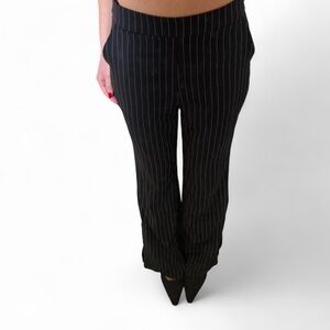 Black Pinstripe Women's Pants